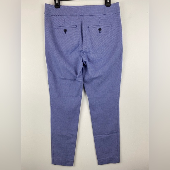 Loft size 6 Women’s Blue White Houndstooth Marisa Ankle Pants - Picture 5 of 8